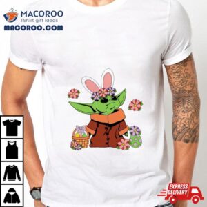 Floral Baby Yoda Easter Eggs Tshirt