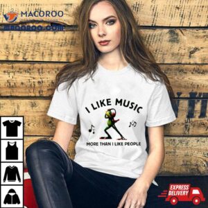 Frog I Like Music More Than I Like People Tshirt