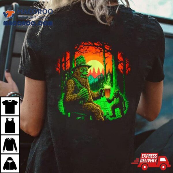 Funny Bigfoot Alien Forest Unique Saint Patrick’s Day Shirt