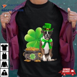 Funny Boxer Dog Shamrock Irish Saint St Patrick Day Shirt