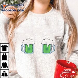 Funny St Patricks Day Drinking Irish Shamrock Green Beer Mug Shirt