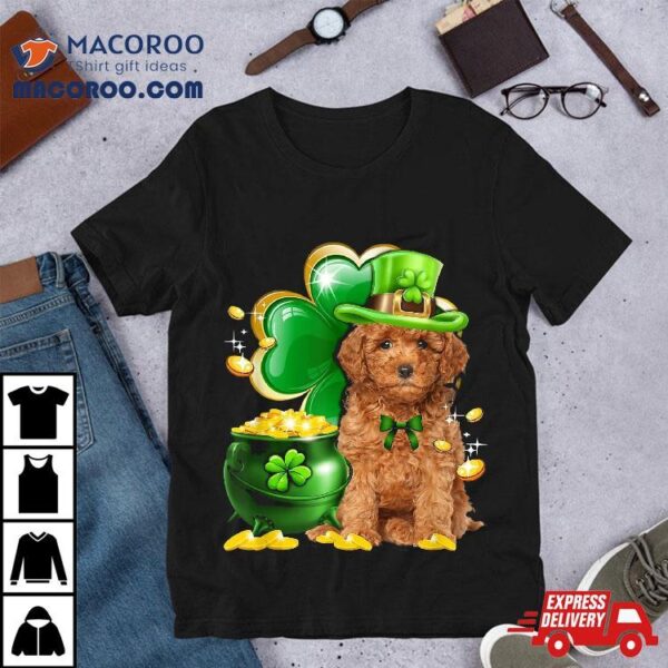 Funny Toy Poodle Dog Shamrock Irish Saint St Patrick Day Shirt