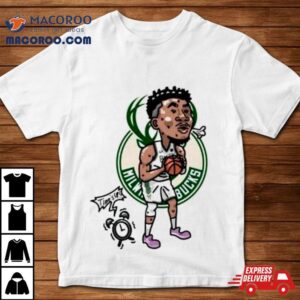 Giannis Antetokounmpo Milwaukee Bucks Player Cartoon Tshirt