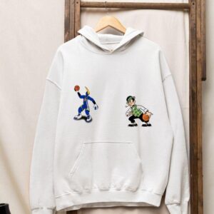 Golden State Warriors Vs Boston Celtics Nba Mascot Cartoon Basketball Hoodie