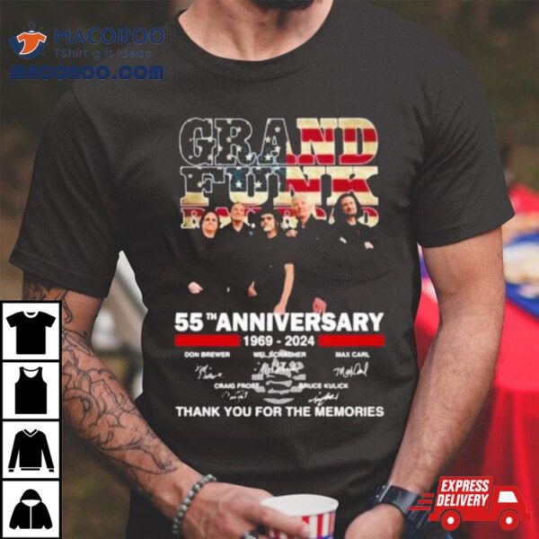 Grand Funk Railroad 55th Anniversary 1969 2024 Thank You For The Memories Shirt