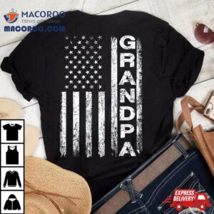 Grandpa Vintage American Flag Father’s Day 4th Of July Papa Shirt