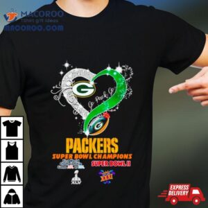 Green Bay Packers Super Bowl Champions Heart Go Pack Go Tshirt