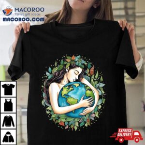 Green Mother Earth Day Gaia Save Our Planet Girl Kids Tshirt