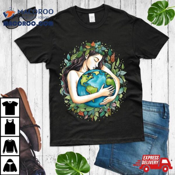 Green Mother Earth Day Gaia Save Our Planet Girl Kids Shirt