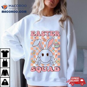 Groovy Easter Squad Family Matching Bunny Egg Hunt Shirt