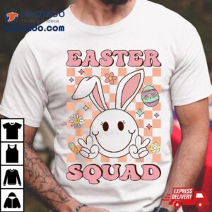 Groovy Easter Squad Family Matching Bunny Egg Hun Tshirt