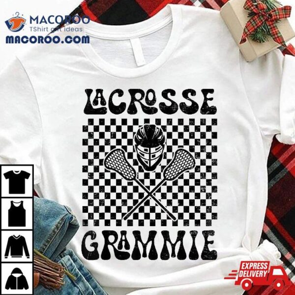 Groovy Lacrosse Grammie Lover Mothers Day Shirt