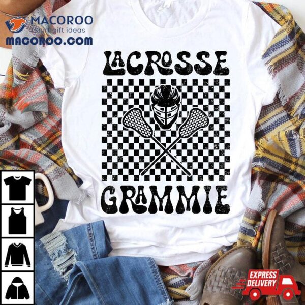 Groovy Lacrosse Grammie Lover Mothers Day Shirt