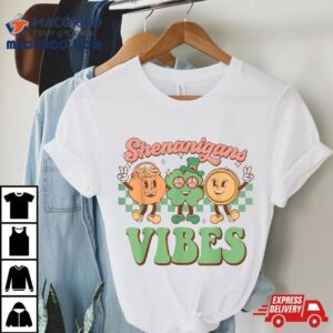 Groovy Shenanigans Vibes St Patricks Day Shamrock Girl Tshirt