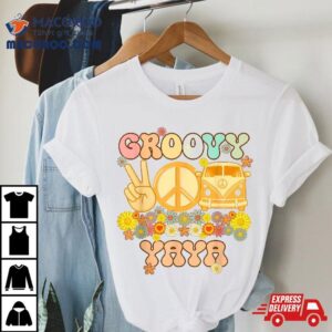 Groovy Yaya Retro Matching Family Baby Shower Mother’s Day Shirt