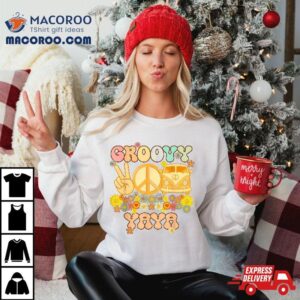 Groovy Yaya Retro Matching Family Baby Shower Mother’s Day Shirt