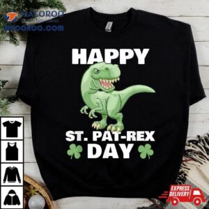 Happy St Pat Rex Dinosaur Saint Patrick S Day For Boys Girls Tshirt