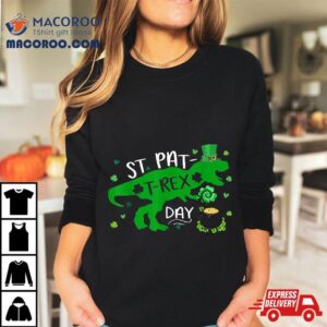 Happy St Pat Trex Day Dino Patricks Toddler Boys Gif Tshirt