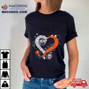 Heart Edmonton Oilers Lets Go Oilers Tshirt