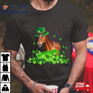 Horse Shamrock Horseback Riding Funny St Patrick S Day Gif Tshirt