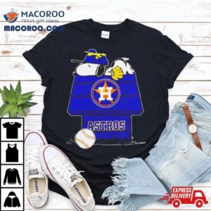 Houston Astros Snoopy And Woodstock The Peanuts Baseball Tshirt