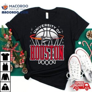 Houston Cougars Basketball Retro Rocket Tee Tshirt