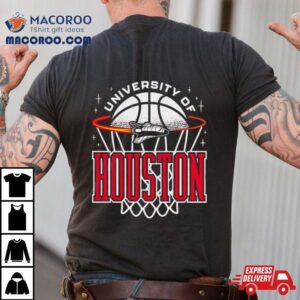 Houston Cougars Basketball Retro Rocket Tee Tshirt