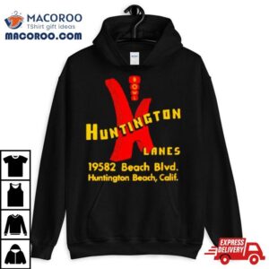 Huntington Lanes Huntington Beach Ca Vintage Bowling Alley Tshirt