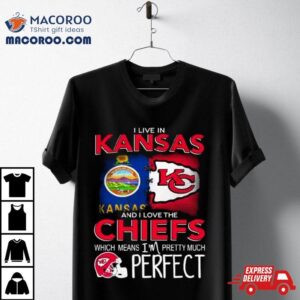 I Live In Kansas And I Love The Kansas City Chiefs Which Means I Rsquo M Pretty Much Perfect Tshirt