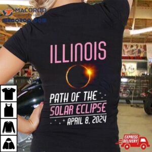 Illinois Path Of The Solar Eclipse April Souvenir Tshirt