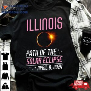 Illinois Path Of The Solar Eclipse April Souvenir Tshirt