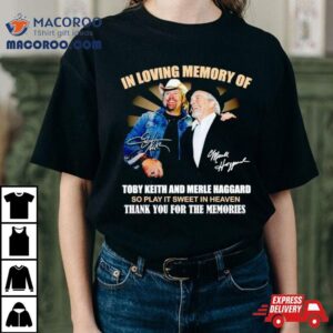 In Loving Memory Of Toby Keith And Merle Haggard Thank You For The Memories Tshirt