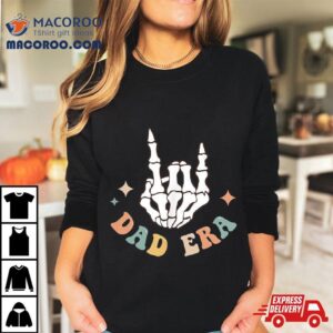 In My Dad Era Lover Groovy Retro Papa Fathers Day On Back Tshirt