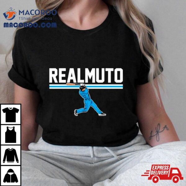 J T Realmuto Slugger Swing Philadelphia Phillies Baseball Shirt