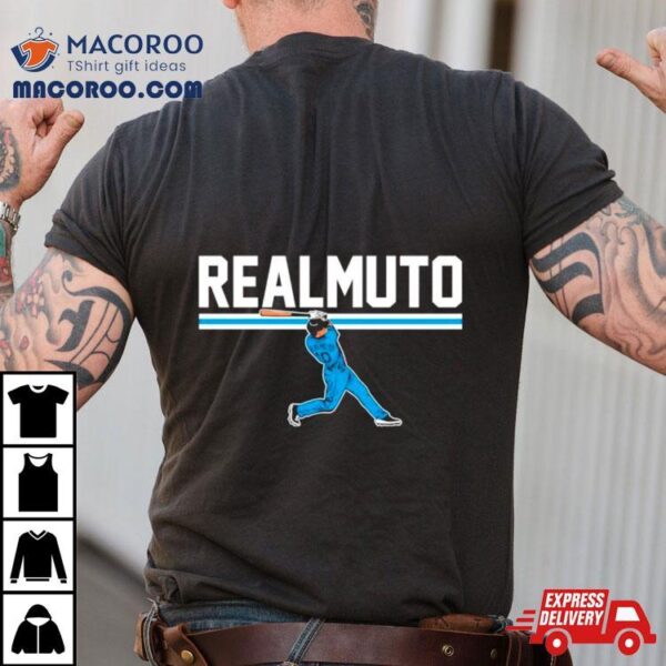 J T Realmuto Slugger Swing Philadelphia Phillies Baseball Shirt