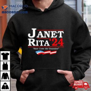 Janet Rita Here Come The Grannies Usa Flag Tshirt