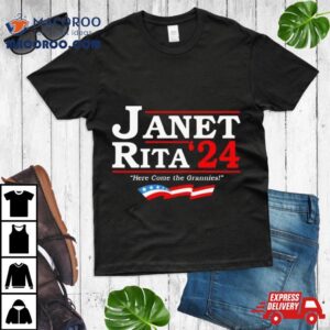 Janet Rita Here Come The Grannies Usa Flag Tshirt