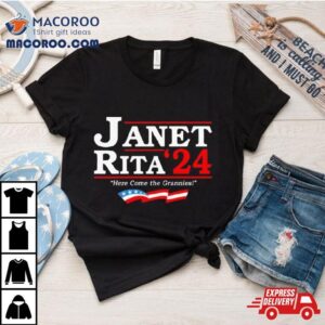 Janet Rita Here Come The Grannies Usa Flag Tshirt