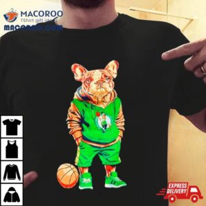 Jaylen Brown Bulldog Wearing Celtics Boston Tshirt