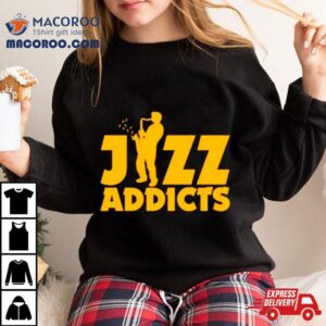 Jazz Addicts With Saxophone Tshirt