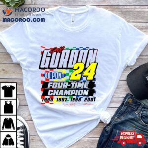 Jeff Gordon Dupont Four Time Champion Retro Tshirt