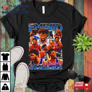 Joel Embiid Philadelphia Ers Nba Men S Basketball Player Signature Tshirt