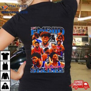 Joel Embiid Philadelphia Ers Nba Men S Basketball Player Signature Tshirt