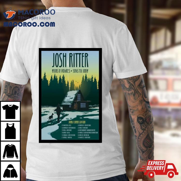 Josh Ritter Spring Summer 2024 Tour Poster Shirt Josh Ritter Spring Summer 2024 Tour Poster Shirt