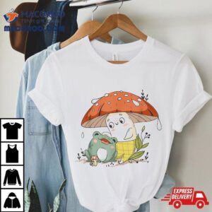 Kawaii Cute Frog Mushroom Cottagecore Kids Girl Teen Tshirt