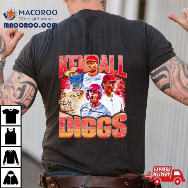 Kendall Diggs Arkansas Razorbacks Baseball Graphic T Shirt