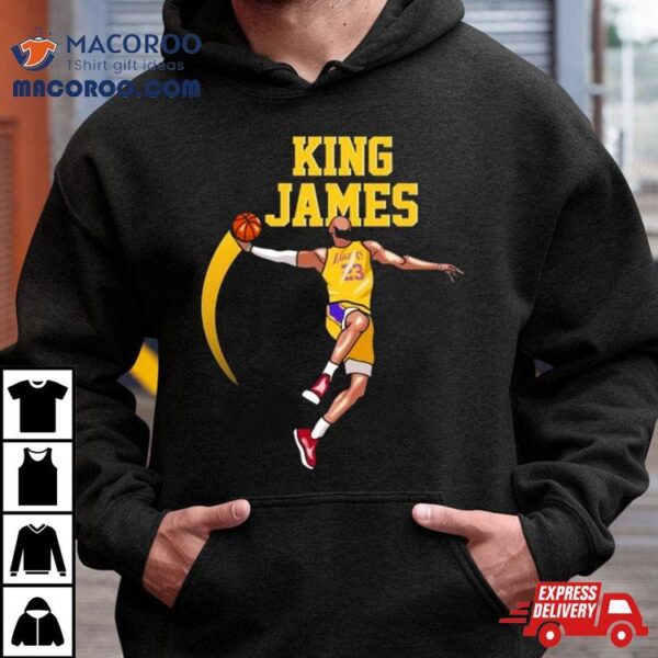 King James Basketball Player Los Angeles Lakers Nba Shirt