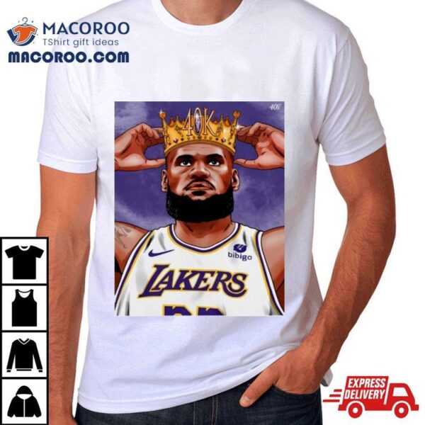 Lebron James Crown 40k Point Los Angeles Lakers Basketball Shirt