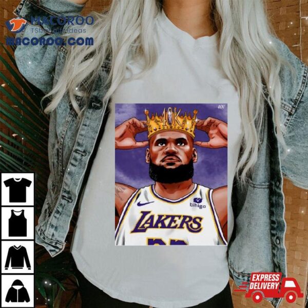 Lebron James Crown 40k Point Los Angeles Lakers Basketball Shirt