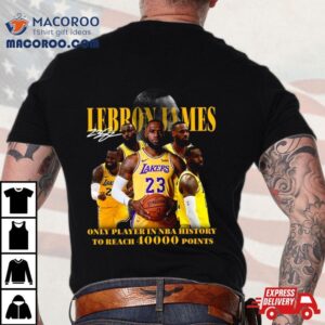 Lebron James Los Angeles Lakers Only Player In Nba History To Reach Poin Tshirt